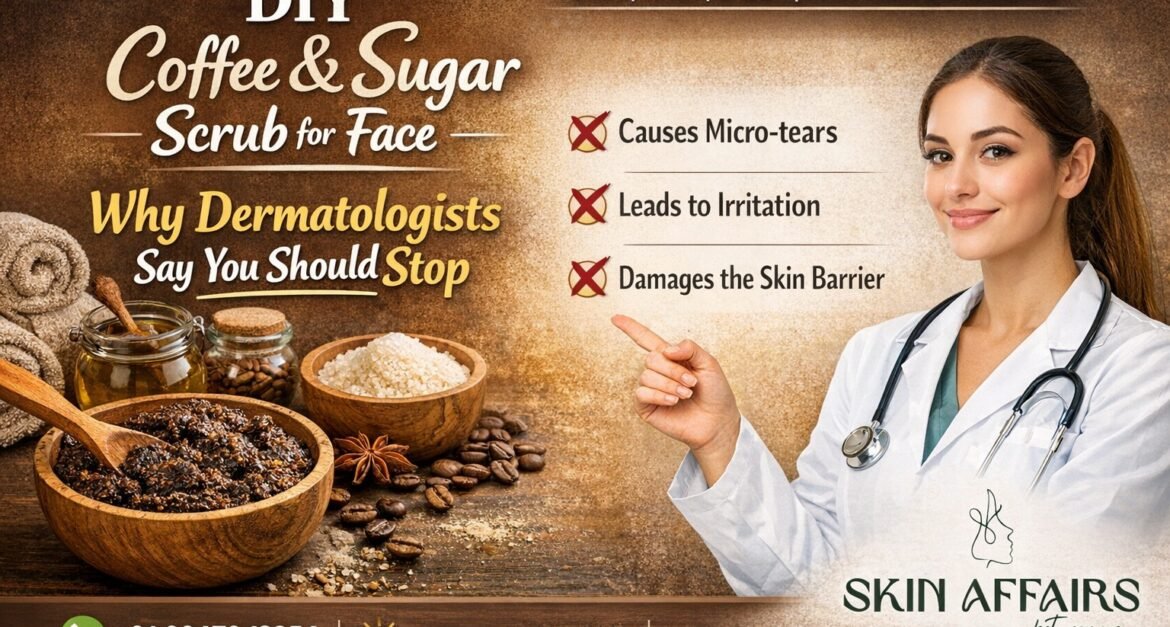 DIY Coffee and Sugar Scrub for Face: Why Dermatologists Say You Should Stop