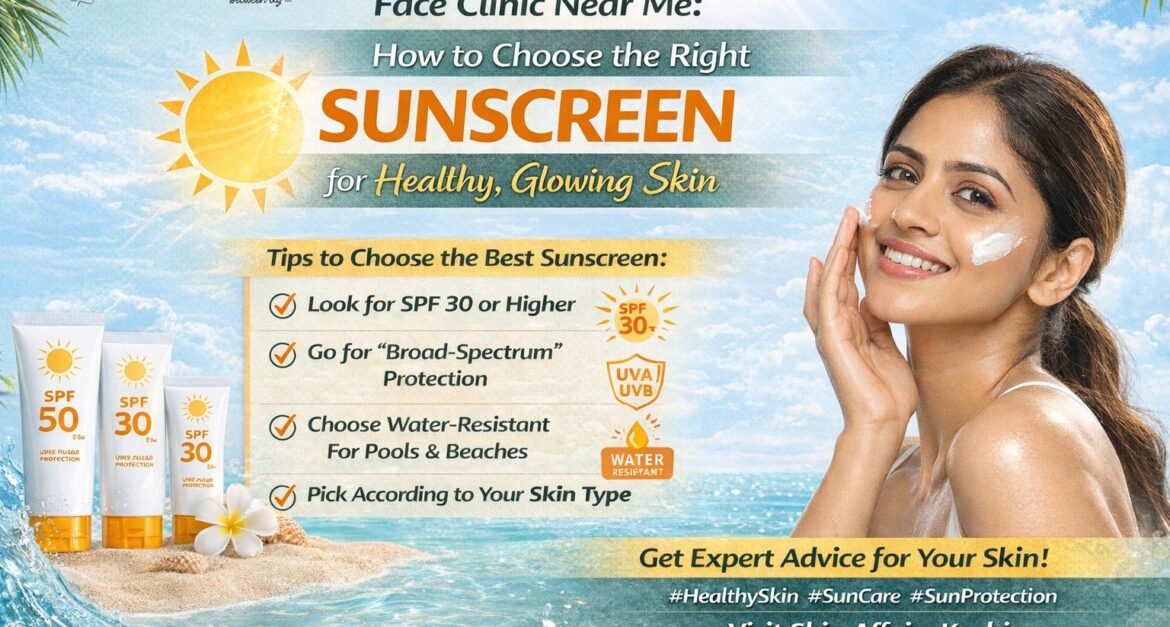 face clinic near me helping patients select SPF for healthy skin