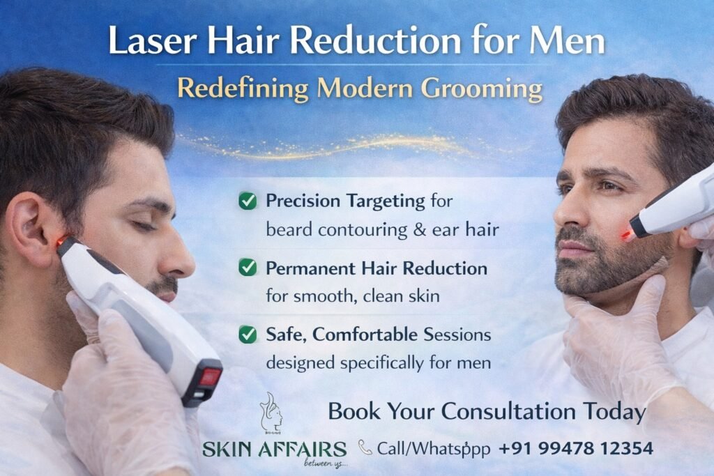 Laser Hair Reduction for Men at Skin Affairs skin specialist clinic