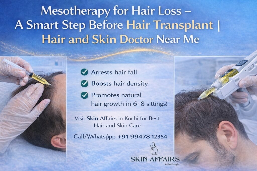Mesotherapy for Hair Loss – A Smart Step Before Hair Transplant | Hair and Skin Doctor Near Me