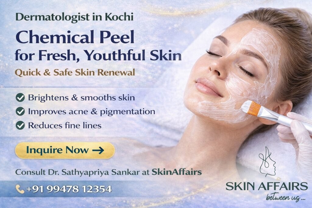 Chemical Peel treatment by dermatologist in Kochi at Skin Affairs