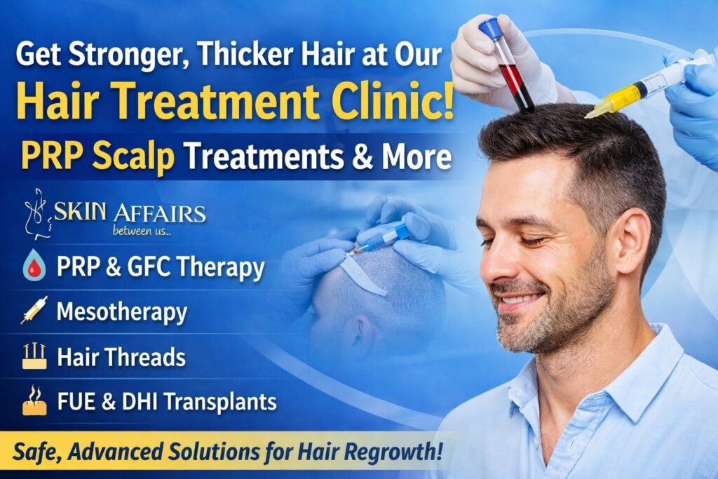 Hair Treatment Clinic PRP Scalp therapy for hair regrowth