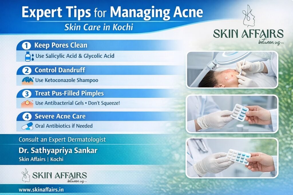 Skin Care in Kochi with professional acne management by dermatologist
