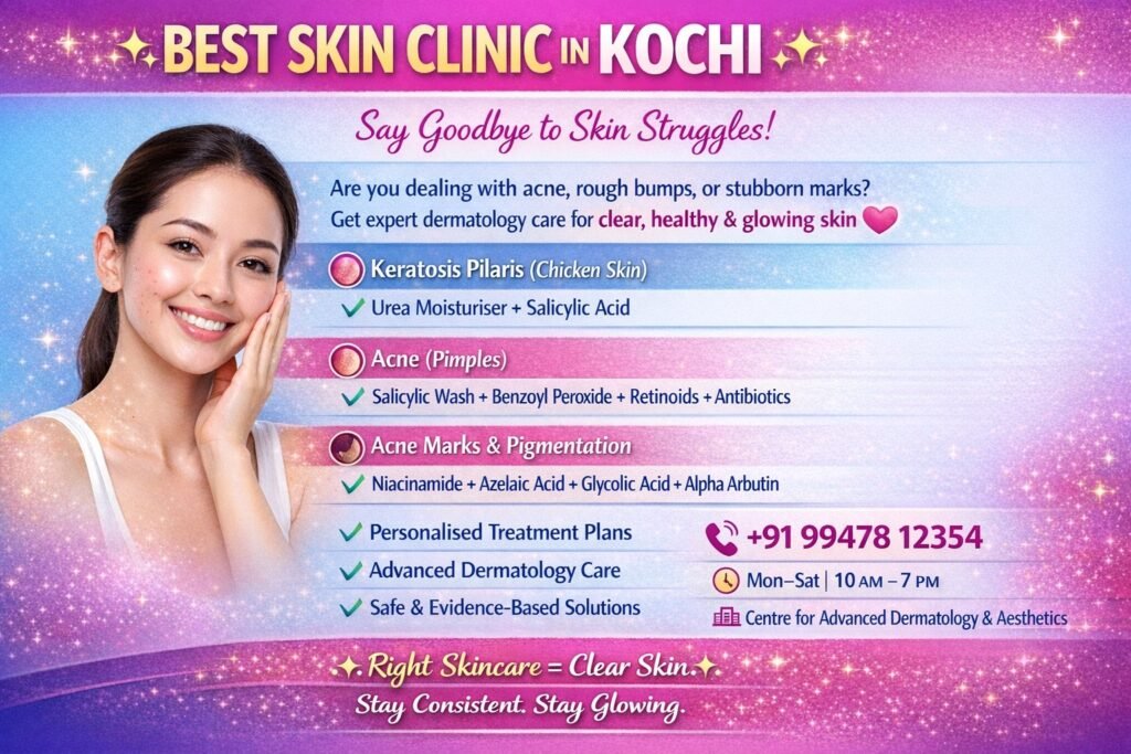 Best skin clinic in Kochi providing acne and pigmentation treatment