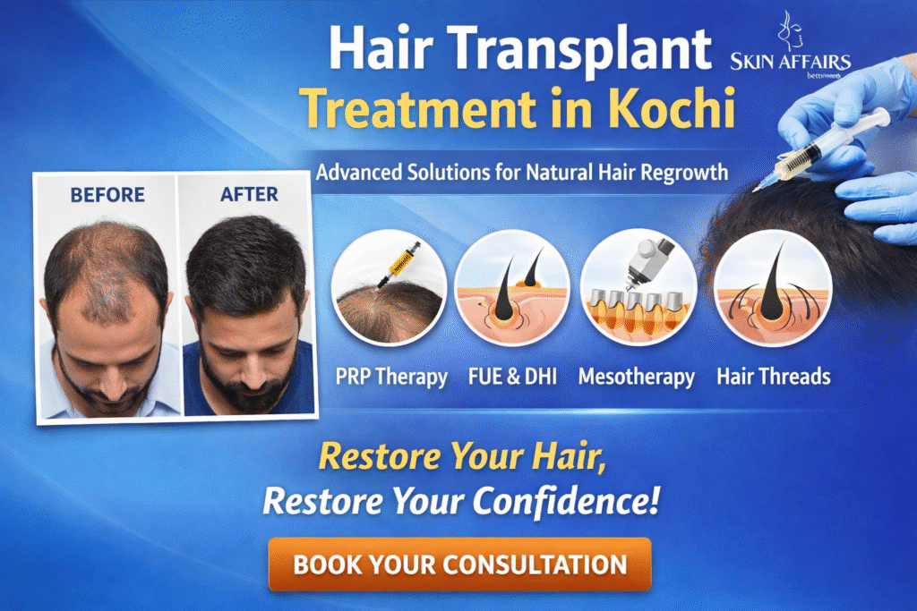 Hair Transplant Treatment in Kochi before and after results