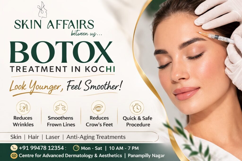 Botox treatment in Kochi for wrinkle reduction at Skin Affairs Skin Clinic