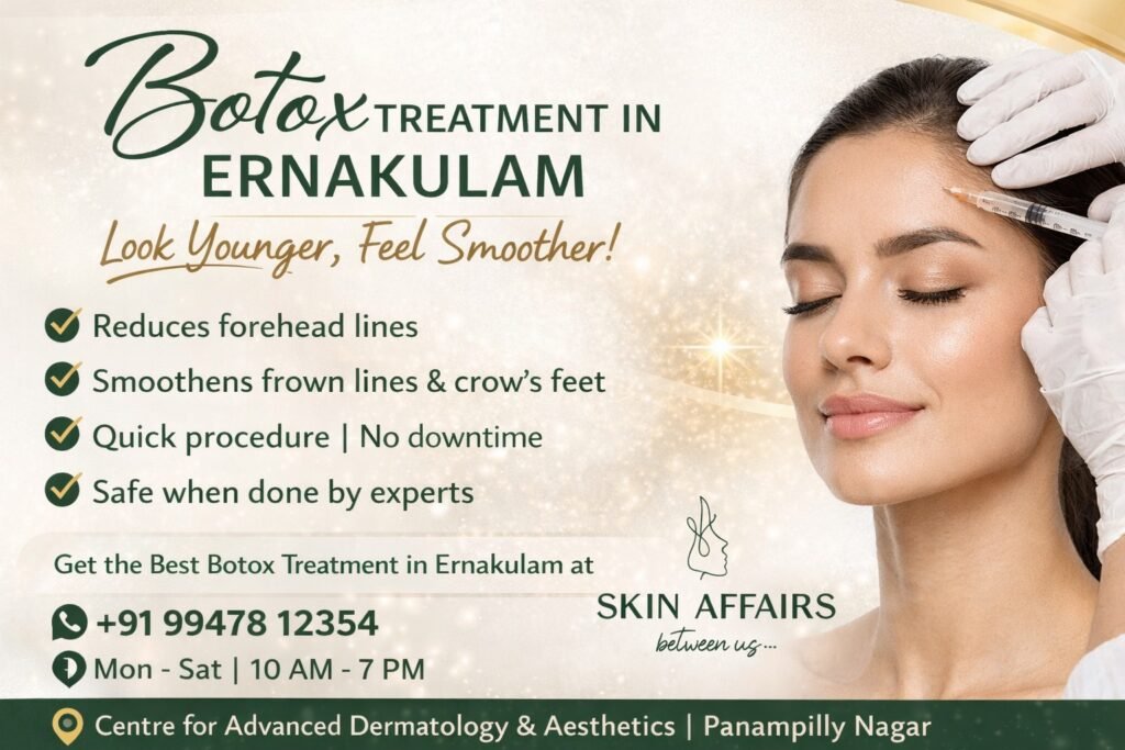 Botox treatment in Ernakulam for wrinkle reduction at Skin Affairs Skin Clinic