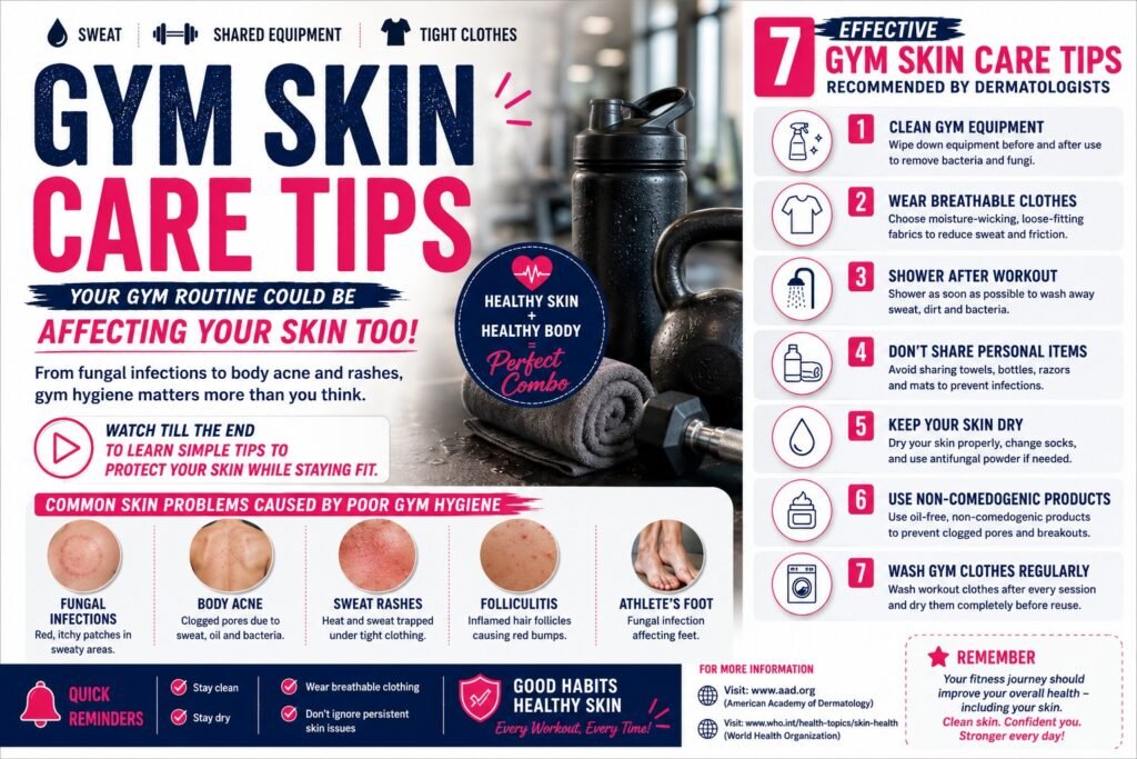 Gym Skin Care Tips to Prevent Fungal Infections and Body Acne