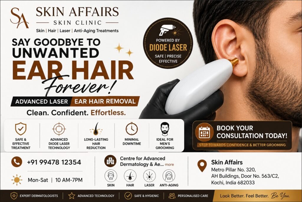 Laser Ear Hair Removal Treatment at Skin Affairs Kochi