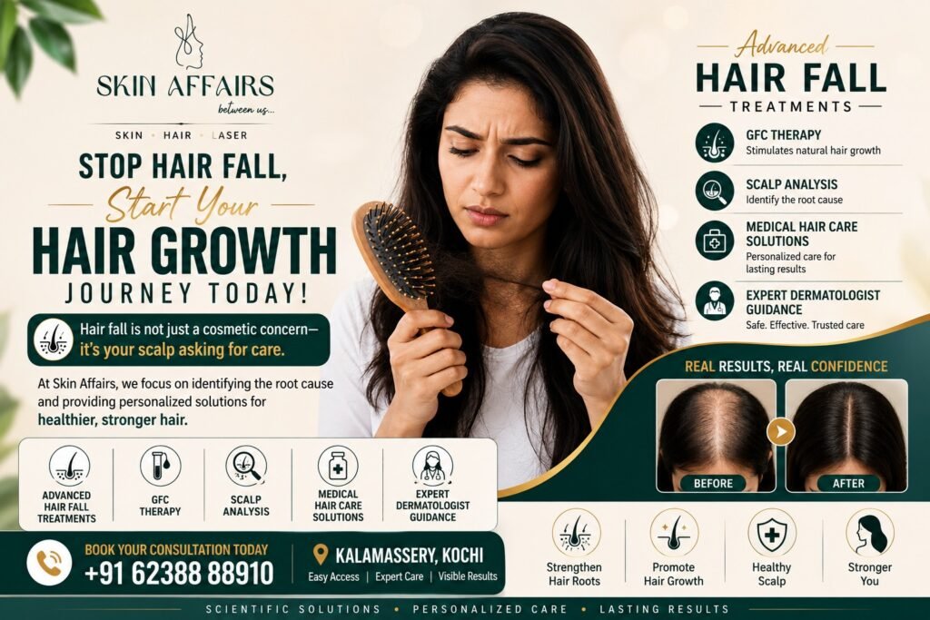 Hair Fall Treatment in Kochi at Skin Affairs Kalamassery