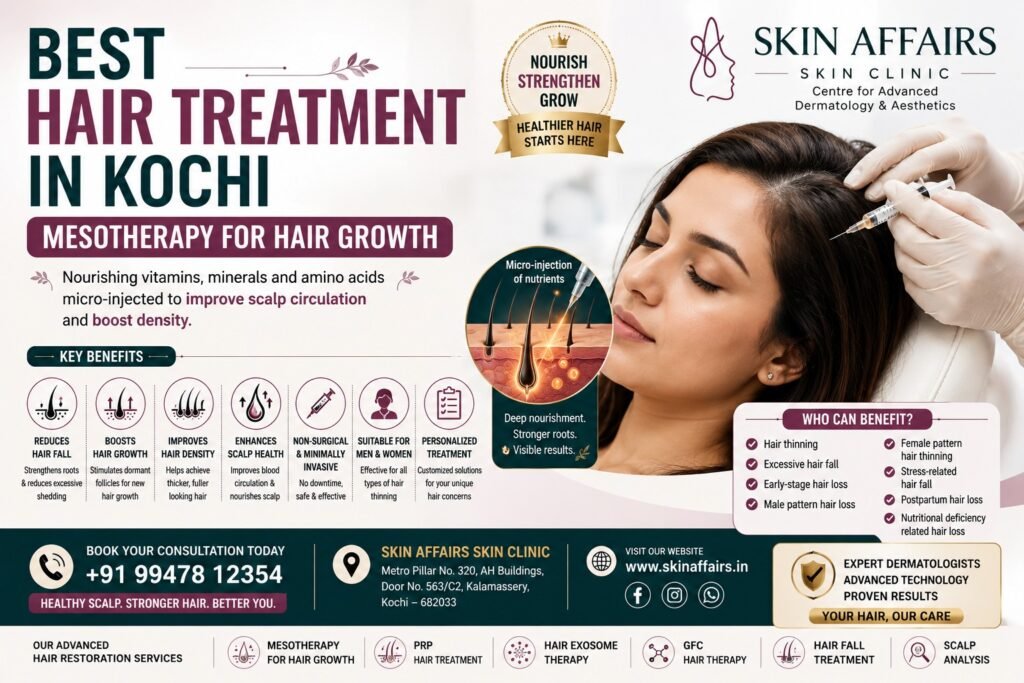 Best Hair Treatment in Kochi – Mesotherapy for Hair Growth
