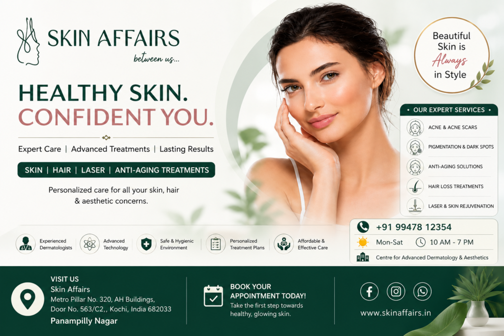 PRP Treatment in Kochi at Skin Affairs, a leading skin clinic in Kochi offering advanced skin, hair, laser and anti-aging treatments